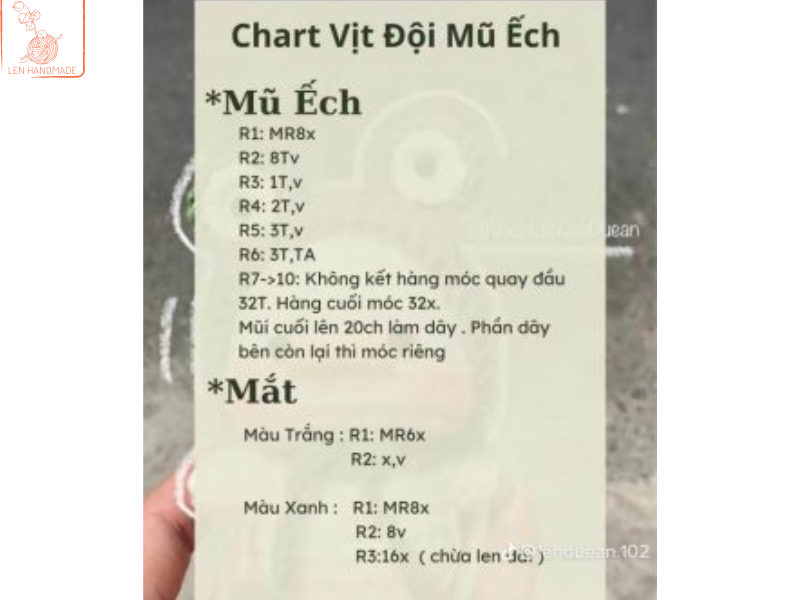 Chart móc khóa vịt phần mũ